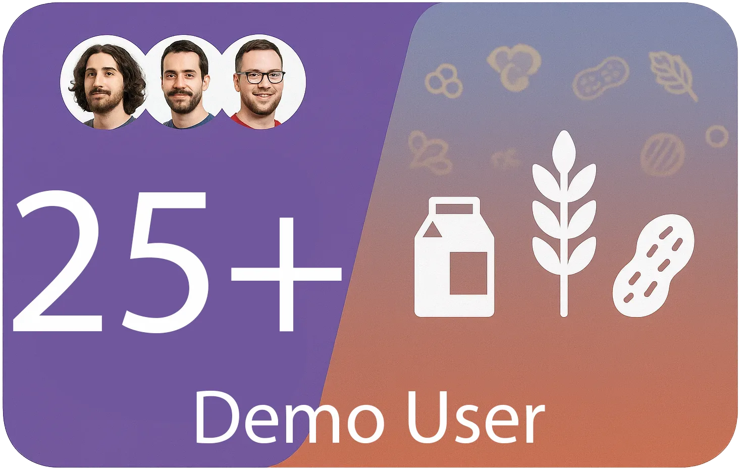 Demo Users and allergen icons
