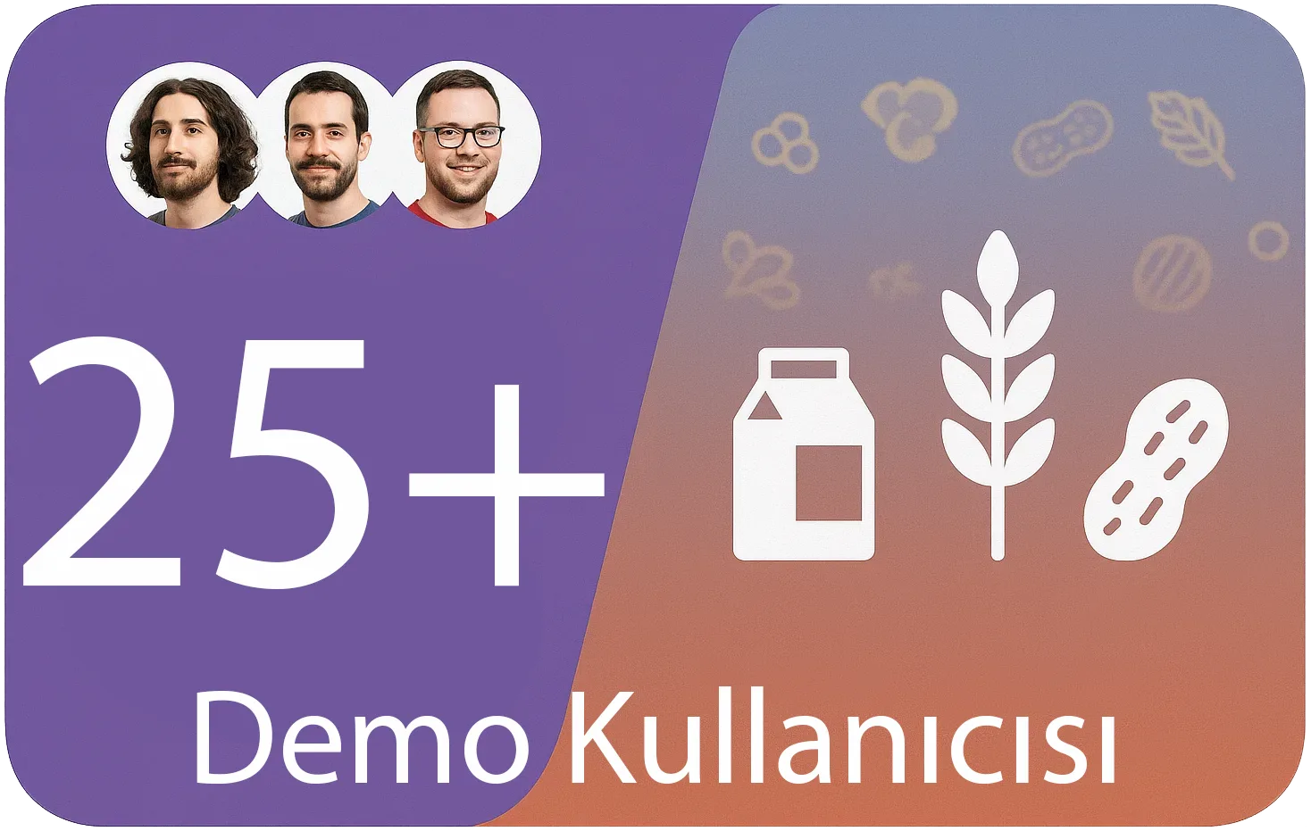 Demo Kullanıcısı ve alerjen ikonları